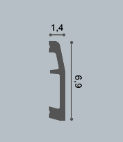 Плинтус Orac Decor Напольный плинтус SX125 - 6,9*1,4*200см