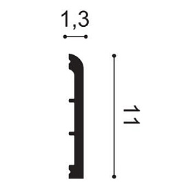 Плинтус Orac Decor Плинтус гибкий SX184F CASCADE - 11*1,3*200см