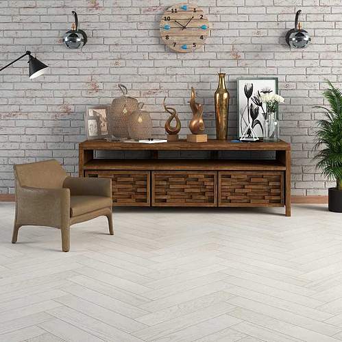 Фото товара паркет ёлка Gran Parte Бианко