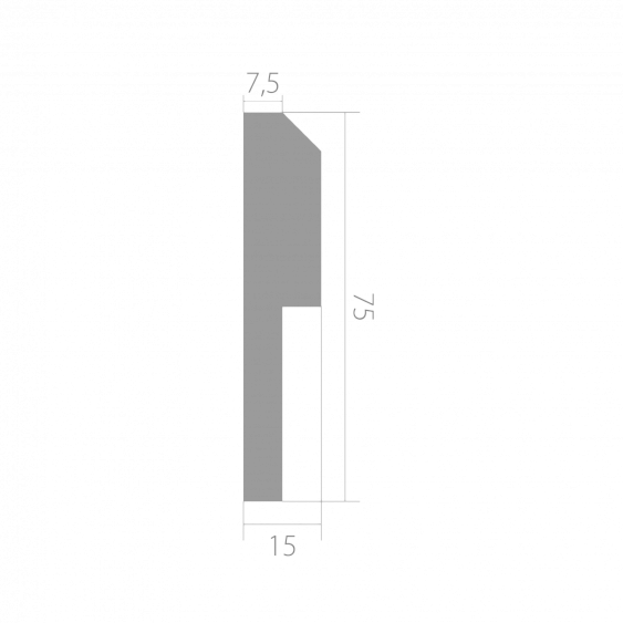 Фото товара ultrawood Ultrawood Наличник Ultrawood арт. N 0009 (2440 х 75 х 15)