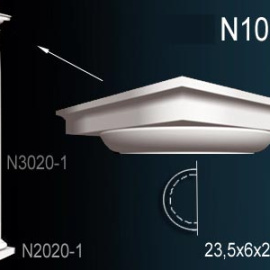 Перфект Перфект Капитель полуколонны N1020-1 из полиуретана
