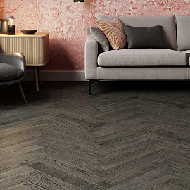 Паркет Ёлка Esta Parket Oak HB BC Lava Grey