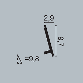 Плинтус Orac Decor Плинтус SX179 Diagonal - 9,7*2,9*200см