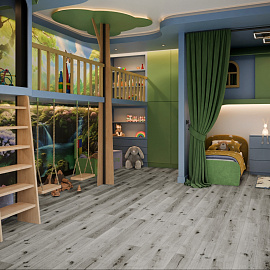 Виниловый ламинат Damy Floor Дуб Классический Серый
