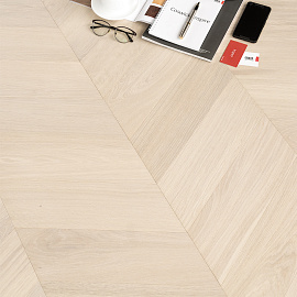 Паркет Ёлка Coswick Белый иней