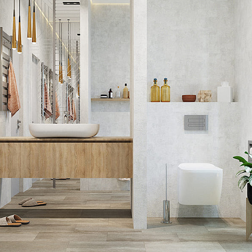 Фото товара виниловый ламинат Stone Floor Плитка Бежевая