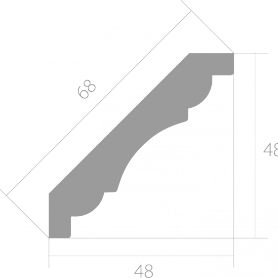 Фото товара ultrawood Ultrawood Карниз Ultrawood арт. CR 0015 (2440 х 48 х 48)