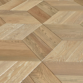 Паркет Ёлка Antic Wood Светлое серебро 60°