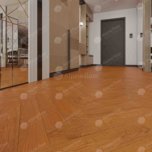 Фото товара паркет ёлка Alpine Floor Дуб Имбирный
