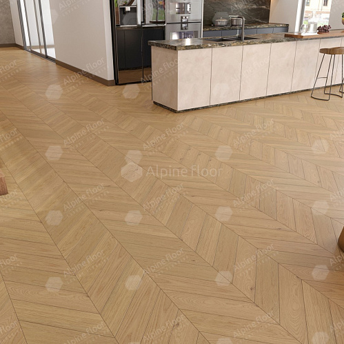 Фото товара паркет ёлка Alpine Floor Дуб Миндальный