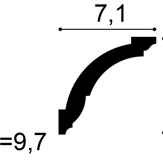 Фото товара orac decor Orac Decor Карниз CX101 - 6,9*7,1*200см