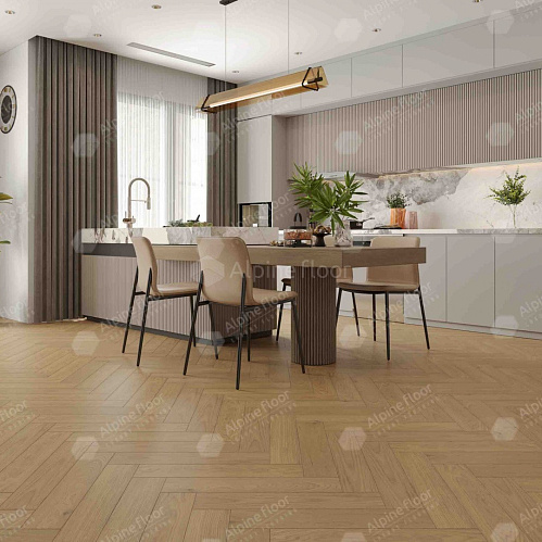 Фото товара паркет ёлка Alpine Floor Дуб Миндальный