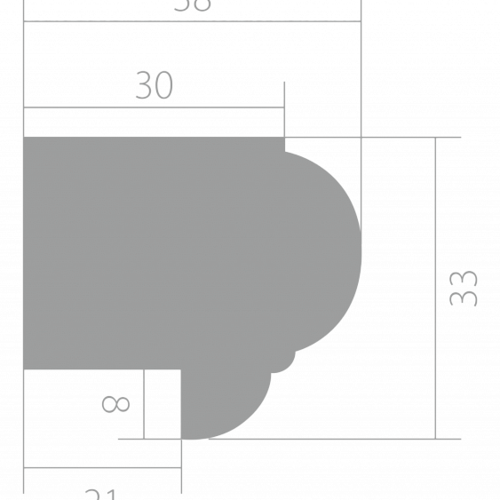 Фото товара ultrawood Ultrawood Молдинг Ultrawood арт. Trim 0003 (2440 х 38 х 33)