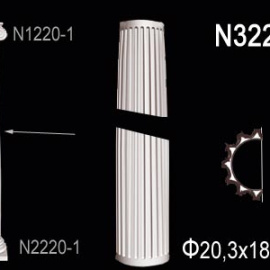 Перфект Перфект Тело полуколонны из полиуретана N3220-1