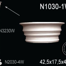 Перфект Перфект Капитель колонны N1030-1W из полиуретана