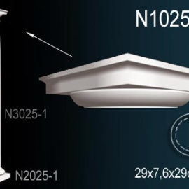 Перфект Перфект Капитель полуколонны N1025-1 из полиуретана