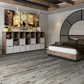 Виниловый ламинат Damy Floor Дуб Состаренный Серый