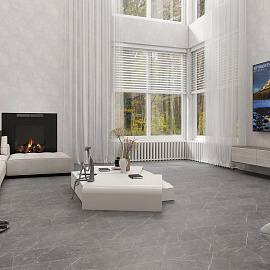 Виниловый ламинат Stone Floor Мрамор Графитовый