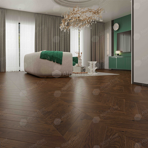 Фото товара паркет ёлка Alpine Floor Дуб Тобакко-сhat
