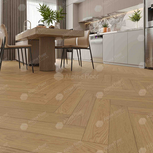 Фото товара паркет ёлка Alpine Floor Дуб Миндальный