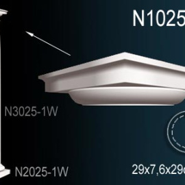 Перфект Перфект Капитель колонны N1025-1W из полиуретана