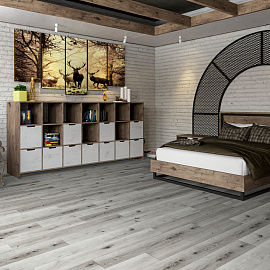 Виниловый ламинат Damy Floor Дуб Классический Серый