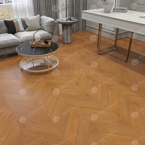 Фото товара паркет ёлка Alpine Floor Дуб Кальвадос