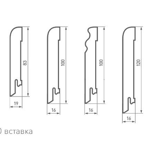 Фото товара плинтус Finitura Dekor Дуб 019