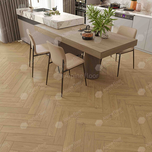 Фото товара паркет ёлка Alpine Floor Дуб Миндальный
