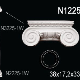 Перфект Перфект Капитель колонны N1225-1W из полиуретана