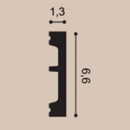 Плинтус Orac Decor Плинтус гибкий SX157F SQUARE - 6,6*1,3*200см